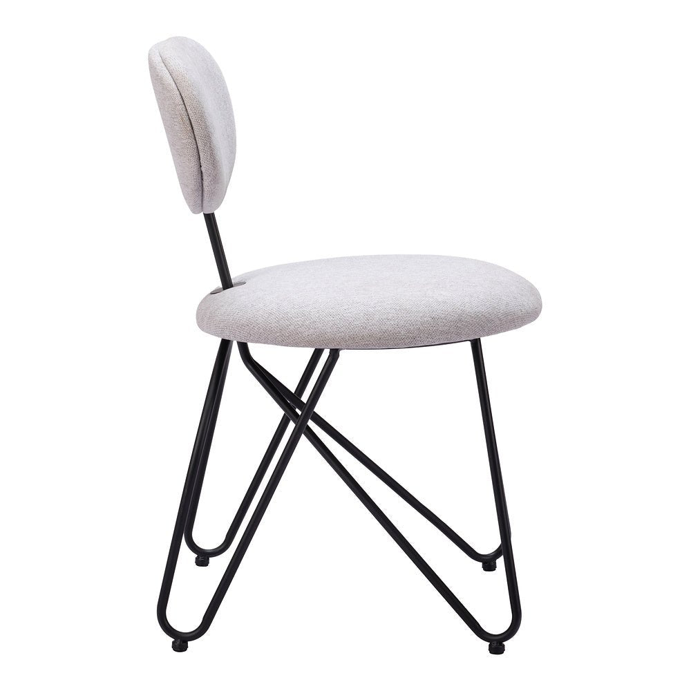 Silla Comercial para Restaurante - ZUO NOVI - Varios Colores - Asiento y Respaldo Tapizados - 110017 - Zuo - NOGAL BEAT - Silla Comercial Interior