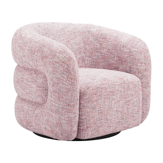 Silla Comercial para Restaurante - ZUO REFINE - Rosa Tweed - Asiento y Respaldo Tapizados en Tejido Texturizado - 110846 - Zuo - NOGAL BEAT - Silla Comercial Interior