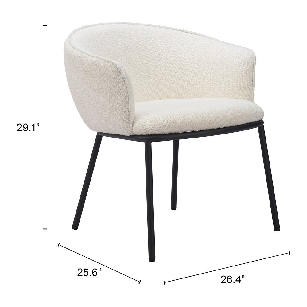 Silla Comercial para Salón de Eventos - ZUO ESSEN - Varios Colores - Asiento y Respaldo Tapizados en Tejido Texturizado - 110101 - Zuo - NOGAL BEAT - Silla Comercial Interior