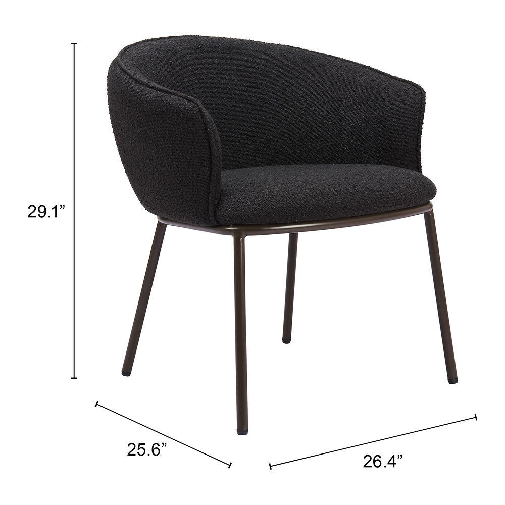Silla Comercial para Salón de Eventos - ZUO ESSEN - Varios Colores - Asiento y Respaldo Tapizados en Tejido Texturizado - 110102 - Zuo - NOGAL BEAT - Silla Comercial Interior