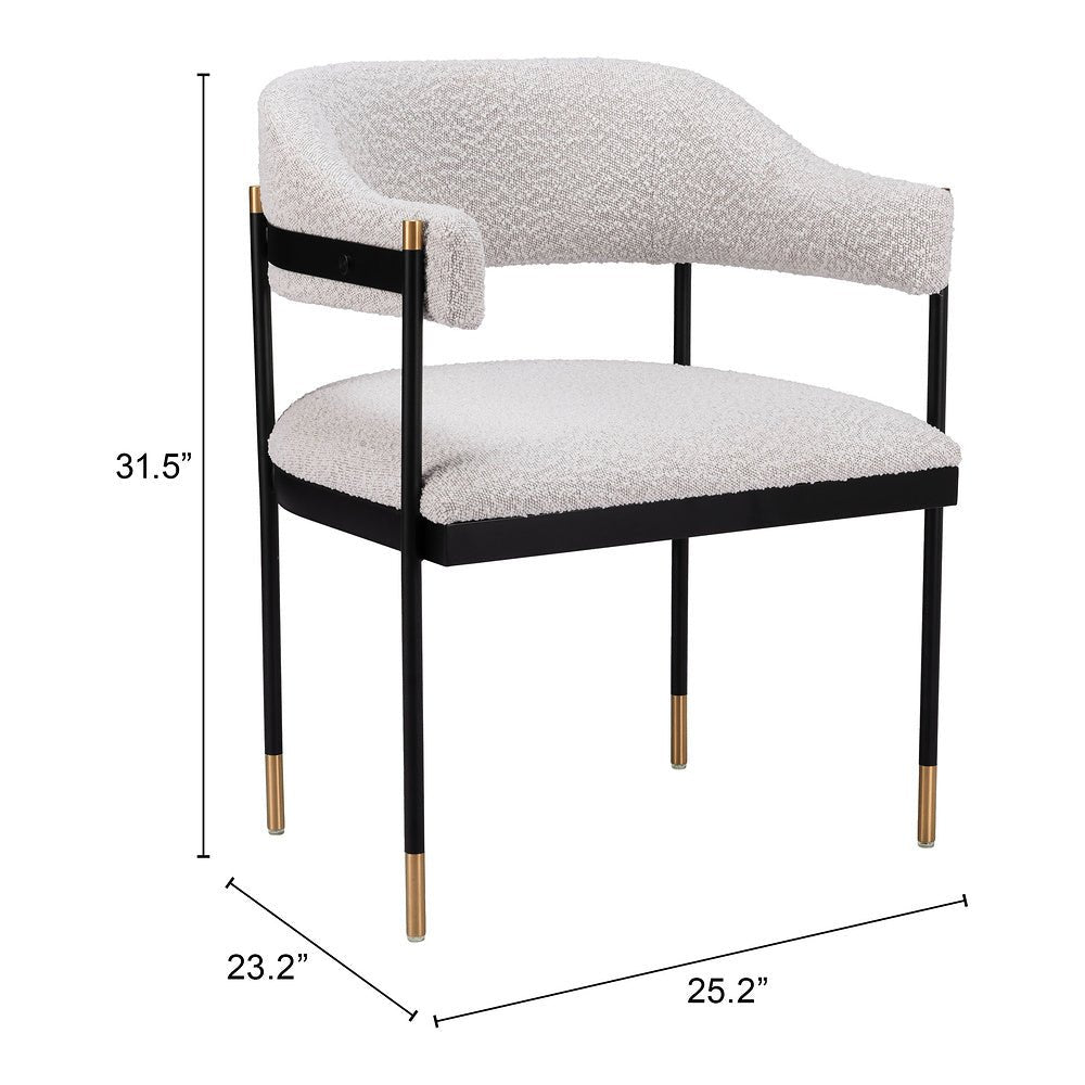 Silla Comercial para Salón de Eventos - ZUO ZADAR - Gris Neblina - Asiento y Respaldo Tapizados en Tejido Texturizado - 110000 - Zuo - NOGAL BEAT - Silla Comercial Interior
