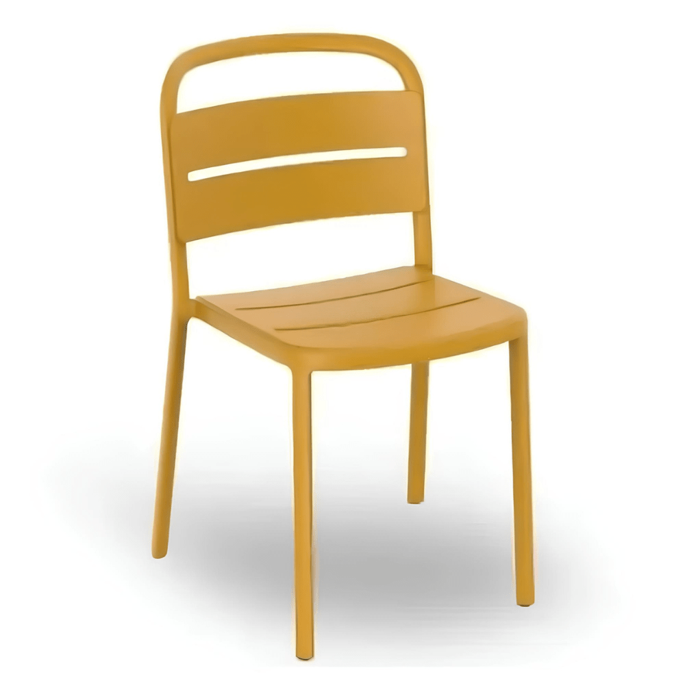 Silla Comercial para Terraza Protección UV - RESOL COMO - Varios Colores - Asiento y Respaldo en Polipropileno - 5348 - Resol - NOGAL BEAT - Sillas