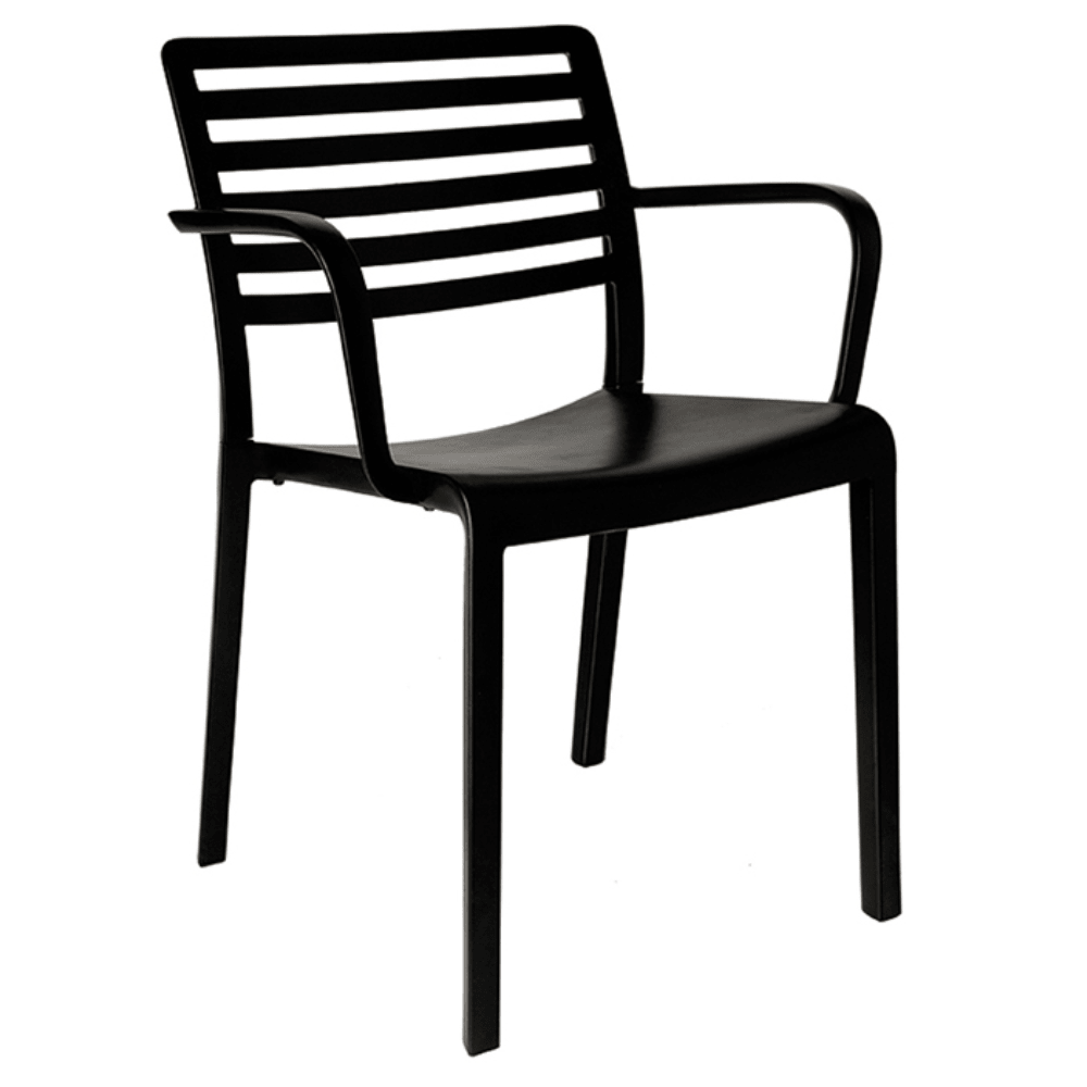 Silla Comercial para Terraza Protección UV - RESOL LAMA ARMCHAIR - Varios Colores - Asiento y Respaldo en Polipropileno - 873 - Resol - NOGAL BEAT - Sillas