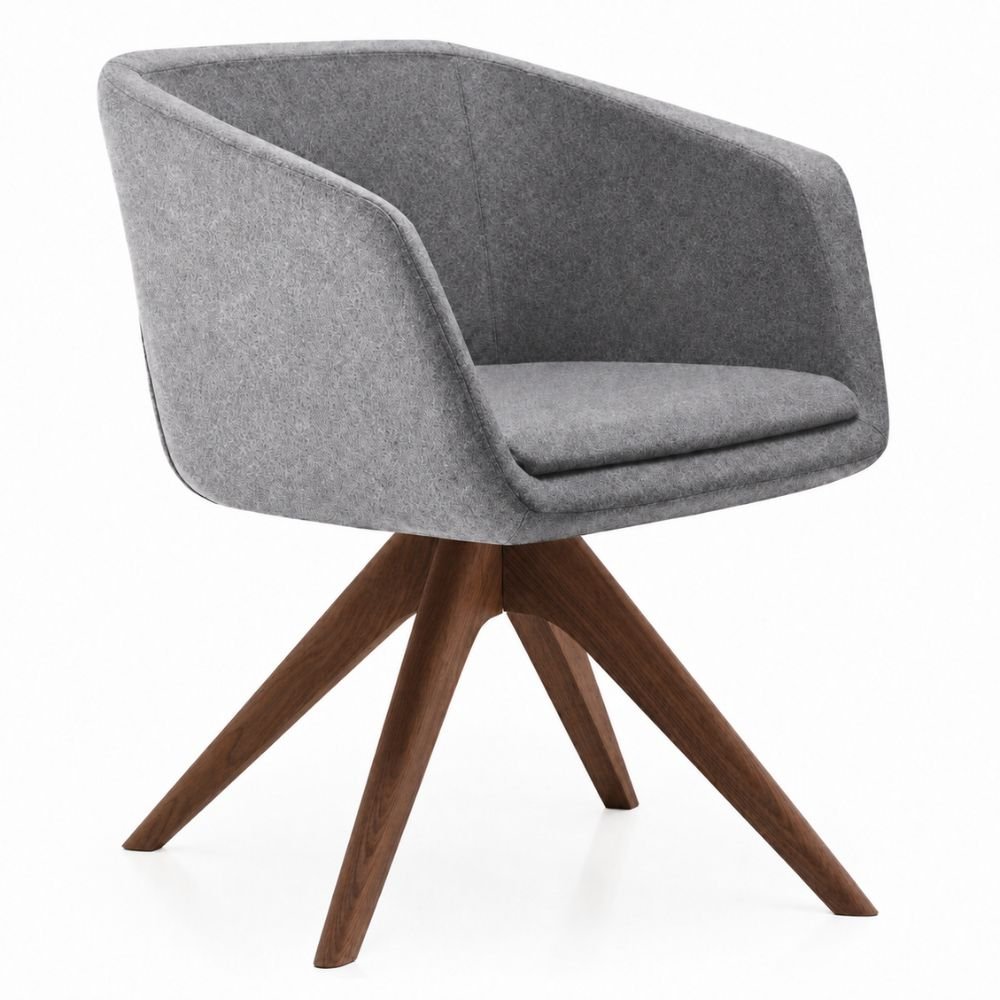 Silla de Oficina de Recepción - LABENZE MEG - Varios Colores - Tapizado con Respaldo y Descansabrazos - 155-10430-000 GRADO 0 - Labenze - NOGAL BEAT - Silla de Visita