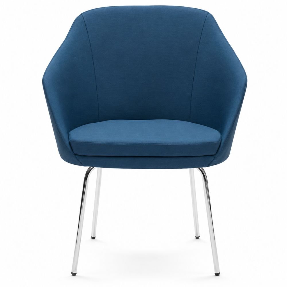 Silla de Oficina de Sala de Espera - LABENZE ANNETTE - Varios Colores - Tapizado y Cojín Individual - 155-10745-CRO GRADO 0 - Labenze - NOGAL BEAT - Silla de Visita