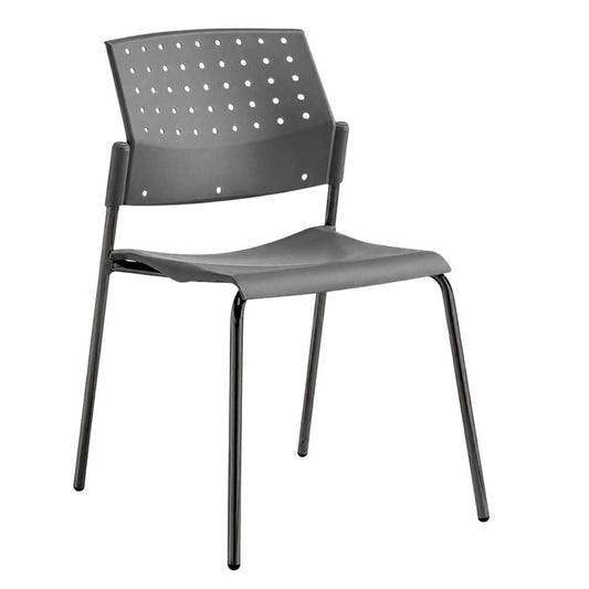Silla de Oficina de Sala de Espera - LABENZE ARETA 106-00200 - Varios Colores - Estructura Tubular Negro sin Brazos - 106-00200 - Labenze - NOGAL BEAT - Silla de Visita