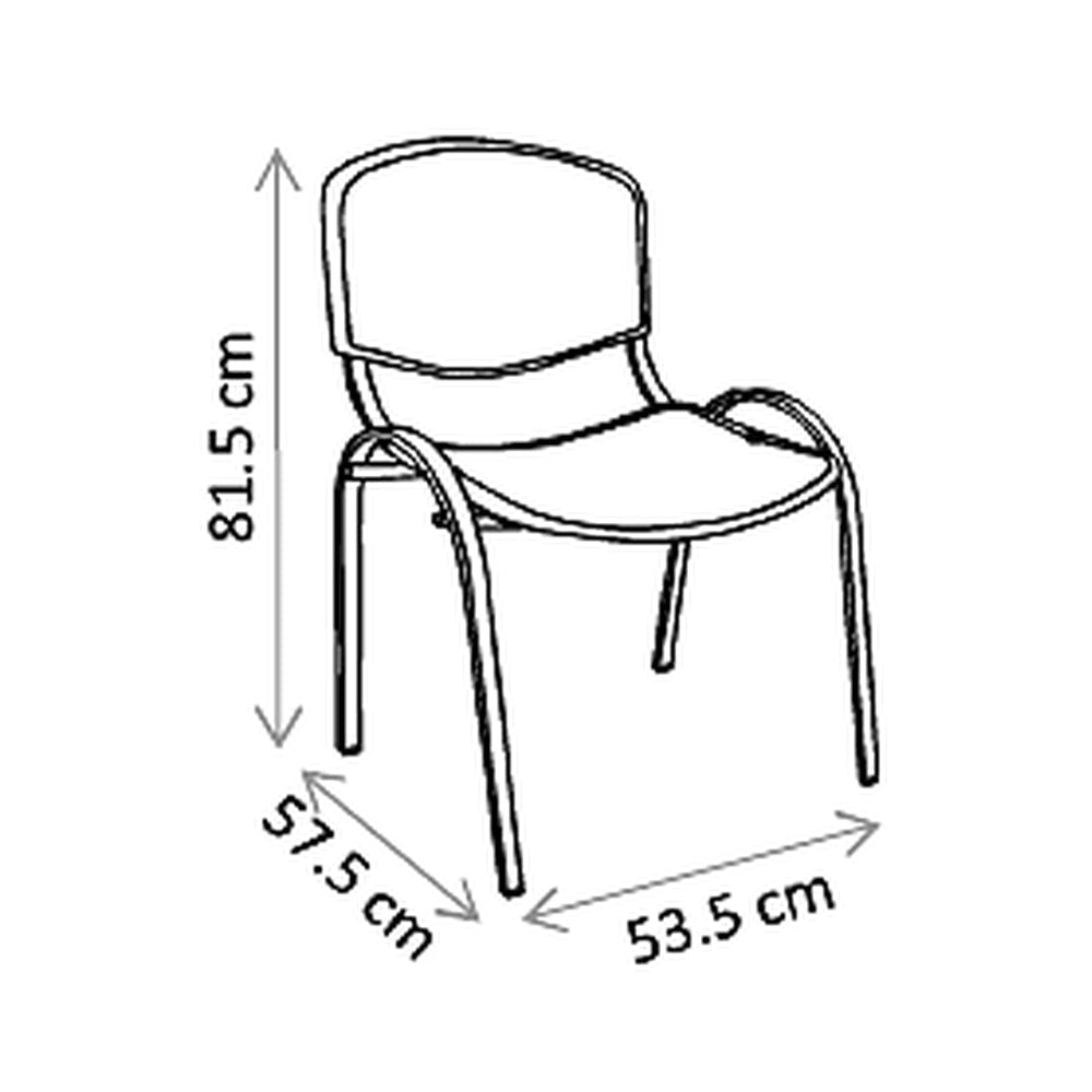 Silla de Oficina de Visita Punto Estibable con Cople - VERSA ALTUS PUNTO - Estructura Aluminio - AL-820CP - VERSA - NOGAL BEAT - Silla de Visita