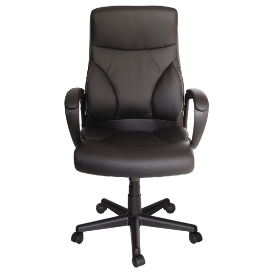 Silla de Oficina Directiva Ergonómica - OFFIHO RIMINI - Negro - Asiento y Respaldo Tapizados - RIMINI - OFFIHO - NOGAL BEAT - Silla Directiva