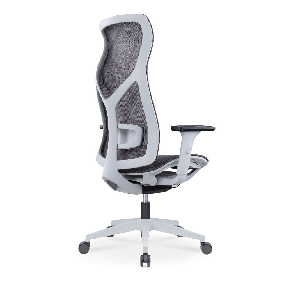 Silla De Oficina Ejecutiva - ALBAR AB - 80 - Gris - Respaldo y Asiento Tapizados en Malla - AB - 80 - GR - ALBAR - NOGAL BEAT - Sillas de Oficina