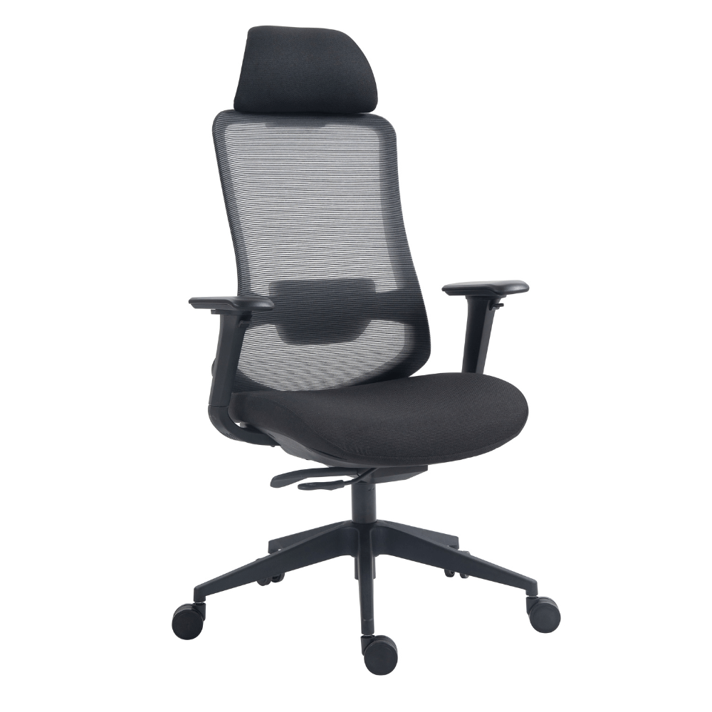 Albar Silla De Oficina Ejecutiva - ALBAR AC-30 NN - Negra - Respaldo En Malla ...