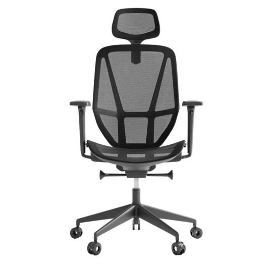 Silla de Oficina Ejecutiva Ergonómica - OFFIHO BLACK GLOVE OHE - 505 - Negro - Respaldo y Asiento en Malla - OHE-505 - OFFIHO - NOGAL BEAT - Sillas de Oficina