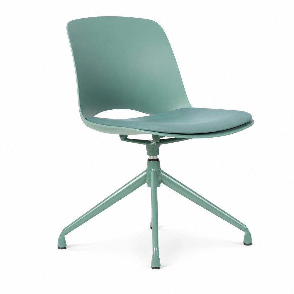 Silla de Oficina Operativa 4 Puntas con Pad en Asiento - VERSA ALTUS PITCH - Estructura Aluminio - AL-614T - VERSA - NOGAL BEAT - Silla Operativa