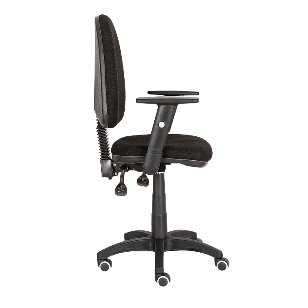 Silla de Oficina Operativa - ALBAR E - 90N CB - Negro - Respaldo y asiento Tapizados - E-90N CB - ALBAR - NOGAL BEAT - Sillas de Oficina
