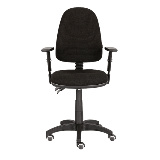 Silla de Oficina Operativa - ALBAR E - 90N CB - Negro - Respaldo y asiento Tapizados - E-90N CB - ALBAR - NOGAL BEAT - Sillas de Oficina