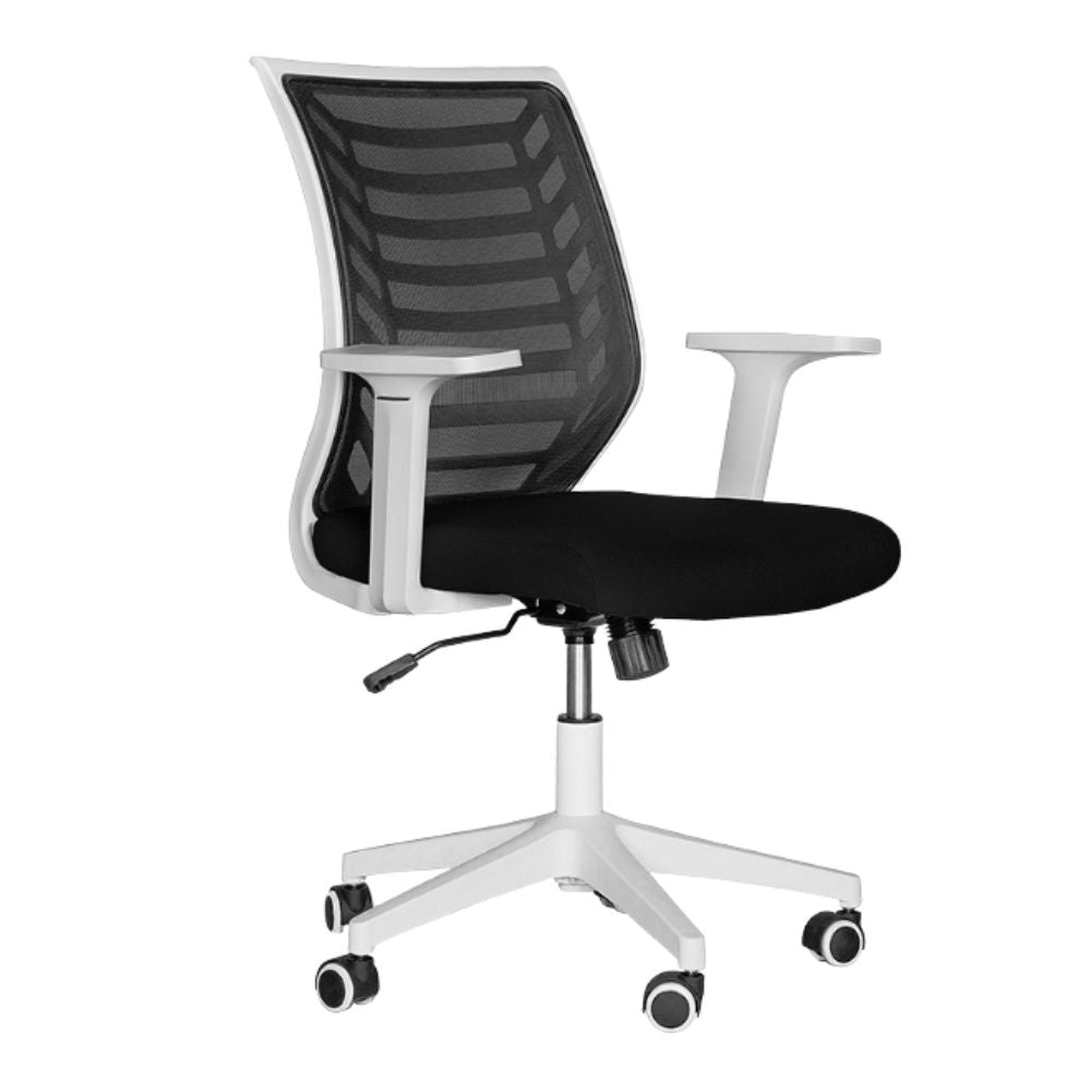 Silla De Oficina Operativa - ALBAR LK - 07B - Varios Colores - Respaldo En Malla y Asiento Tapizado - LK - 07B - ALBAR - NOGAL BEAT - Sillas de Oficina