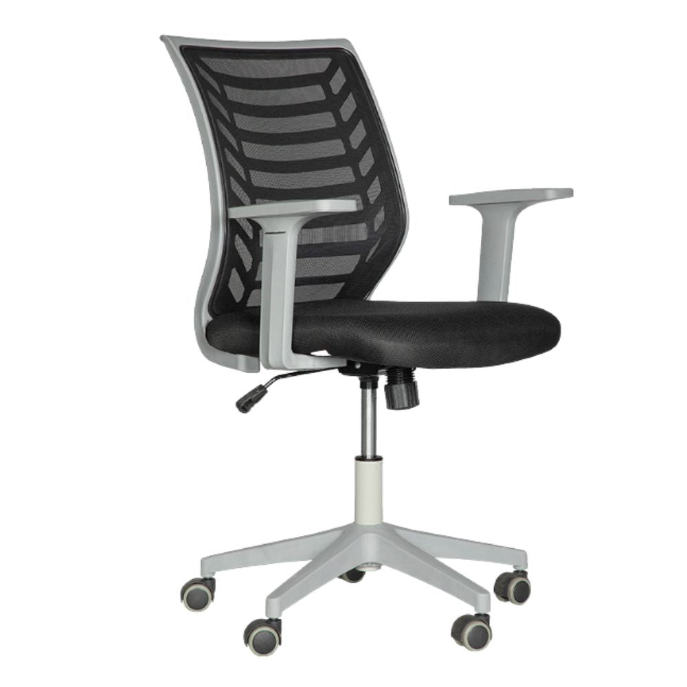 Silla De Oficina Operativa - ALBAR LK - 07G - Varios Colores - Respaldo En Malla y Asiento Tapizado - LK - 07G - ALBAR - NOGAL BEAT - Sillas de Oficina