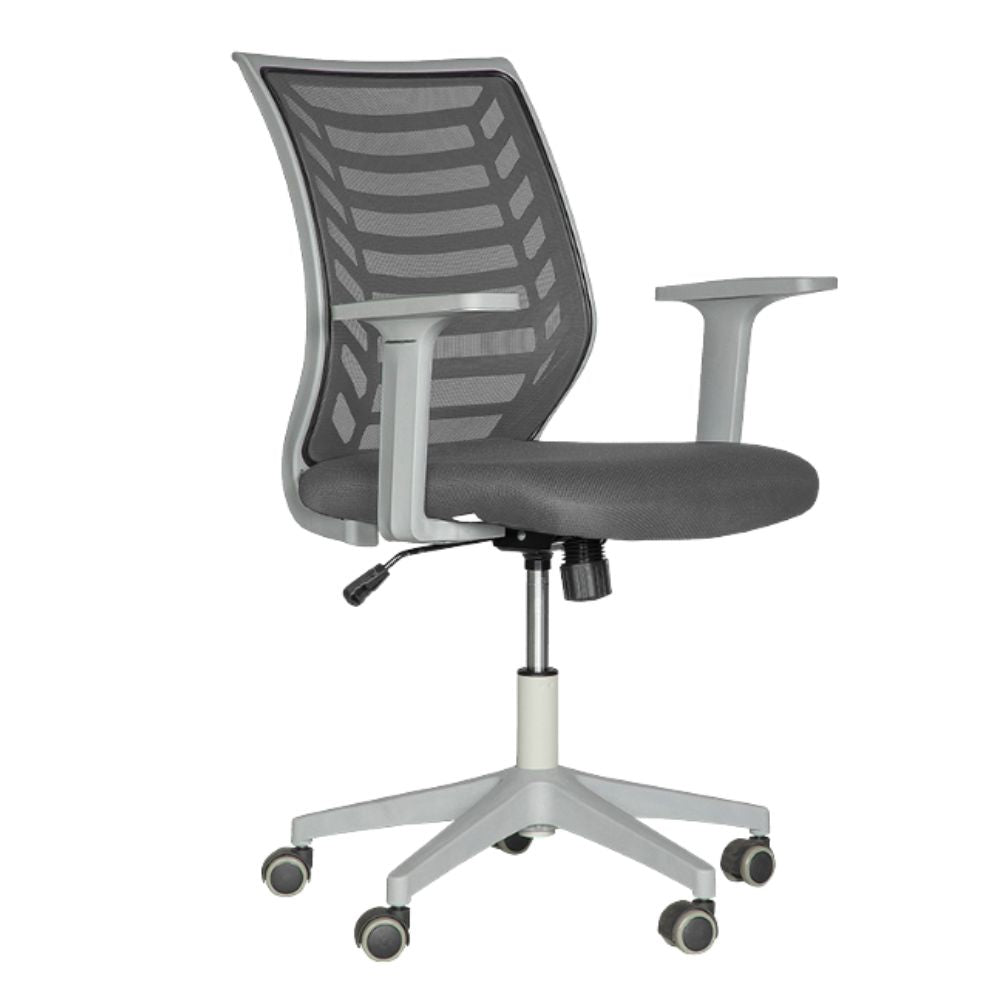 Silla De Oficina Operativa - ALBAR LK - 07G - Varios Colores - Respaldo En Malla y Asiento Tapizado - LK - 07G - ALBAR - NOGAL BEAT - Sillas de Oficina