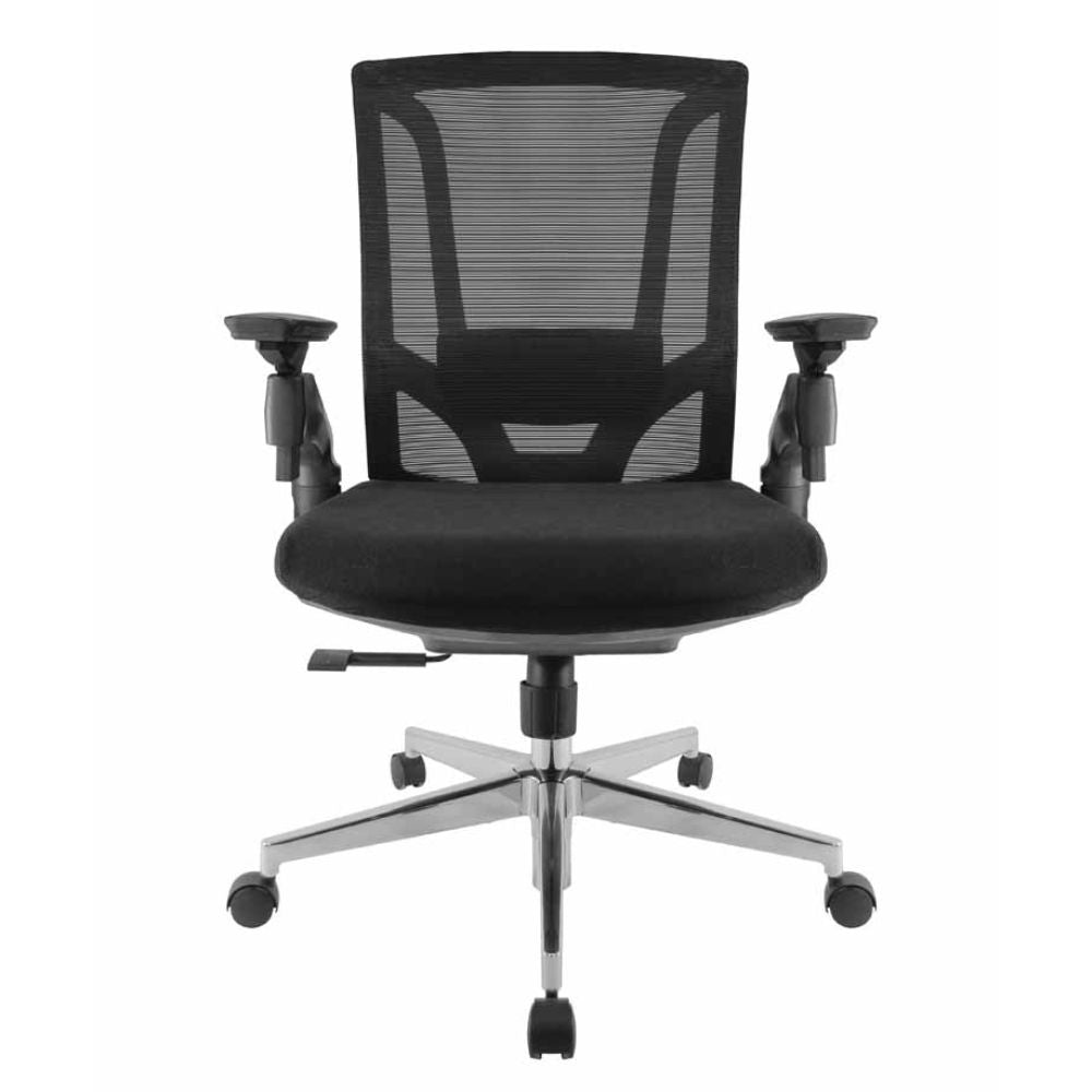 Silla De Oficina Operativa Soporte Lumbar - GERSA E - 11752 - Negro - Respaldo En Malla y Asiento Tapizado - E - 11752 - GERSA - NOGAL BEAT - Sillas de oficina