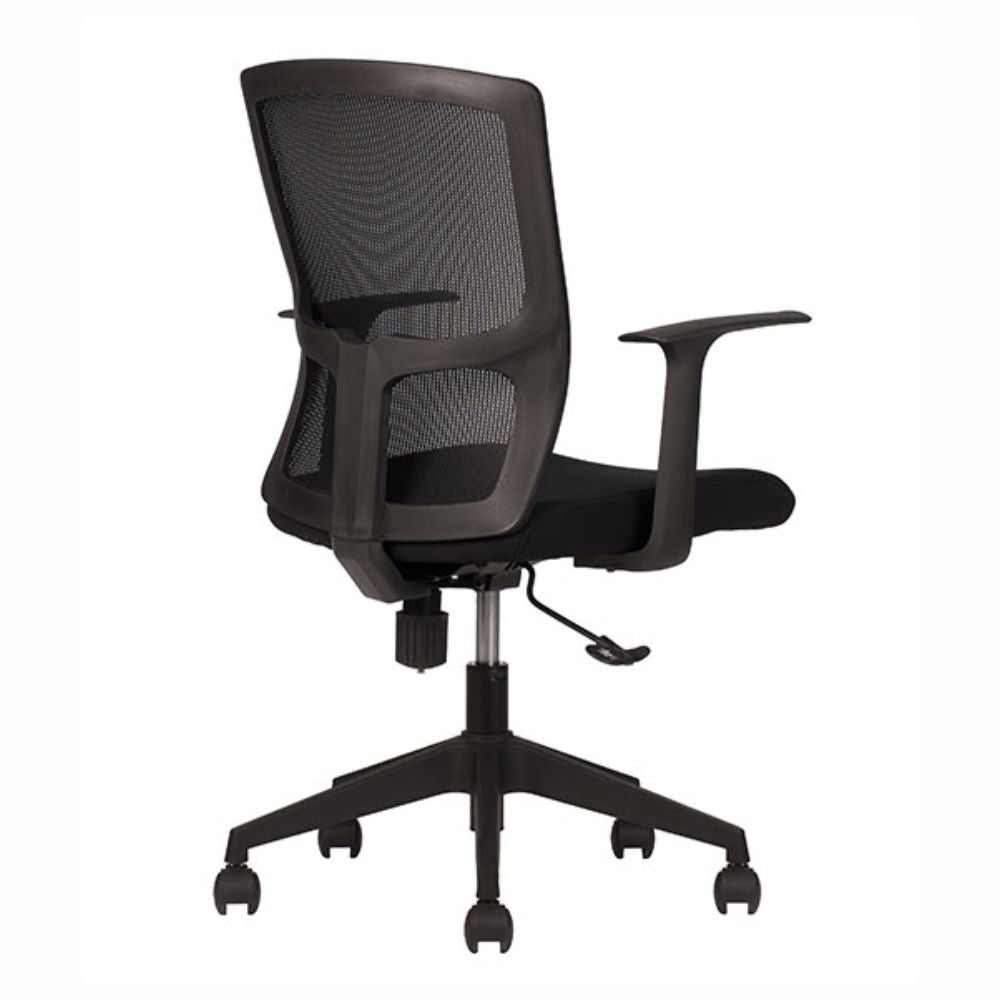 Silla De Oficina Operativa - TECHNO CLICK - Varios Colores - Respaldo y Asiento Tapizado - CLICK Negro - Techno - NOGAL BEAT - 