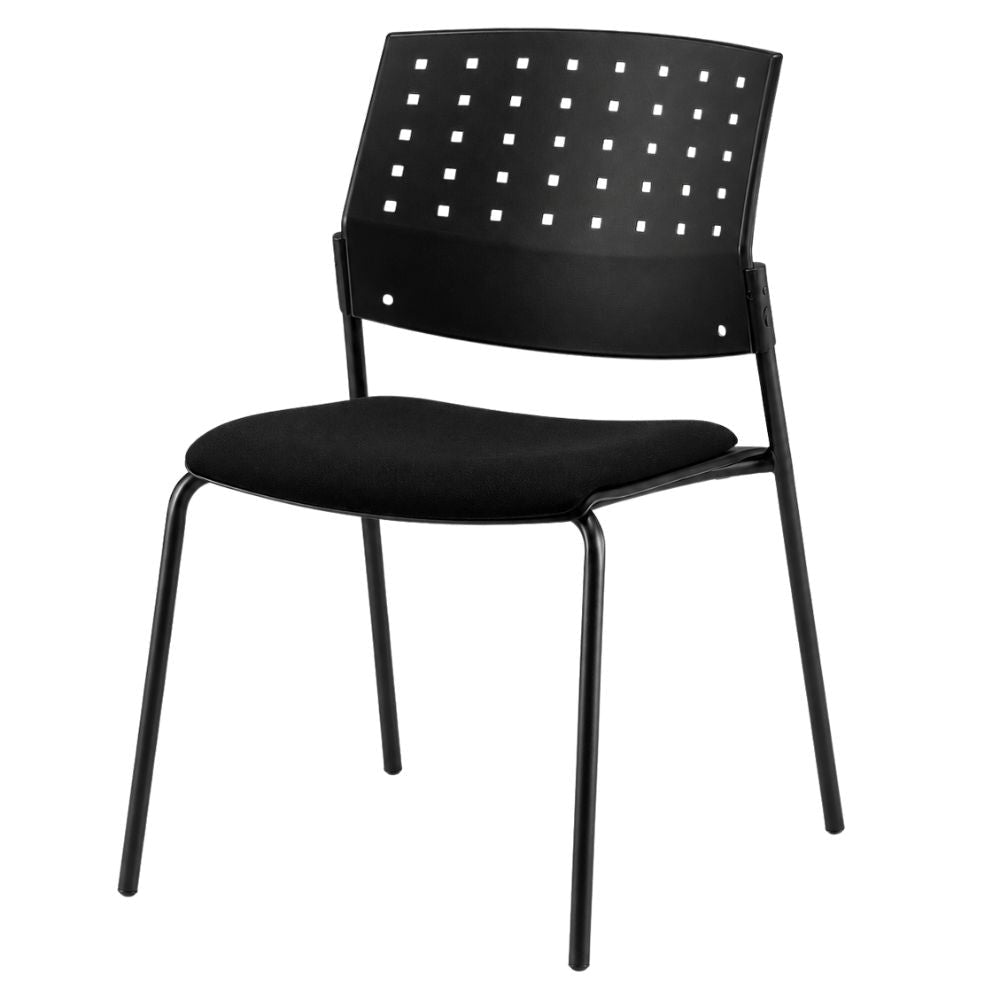 Silla de Oficina para Recepción Asiento Tapizado - LABENZE ARETA 106-00203 - Varios Colores - Patas Tubular Negro - 106-00203 - Labenze - NOGAL BEAT - Silla de Visita