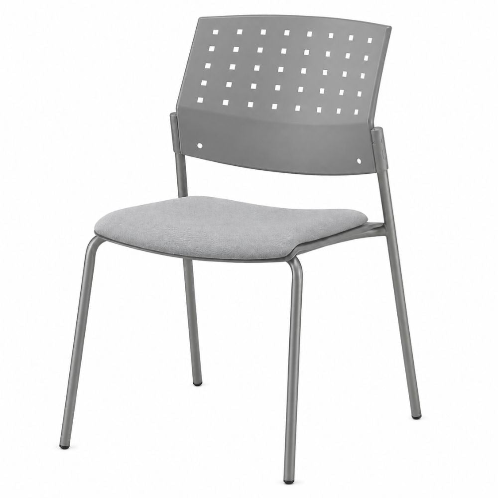 Silla de Oficina para Recepción Asiento Tapizado - LABENZE ARETA 106-00213 - Varios Colores - Patas Tubular Gris - 106-00213 - Labenze - NOGAL BEAT - Silla de Visita