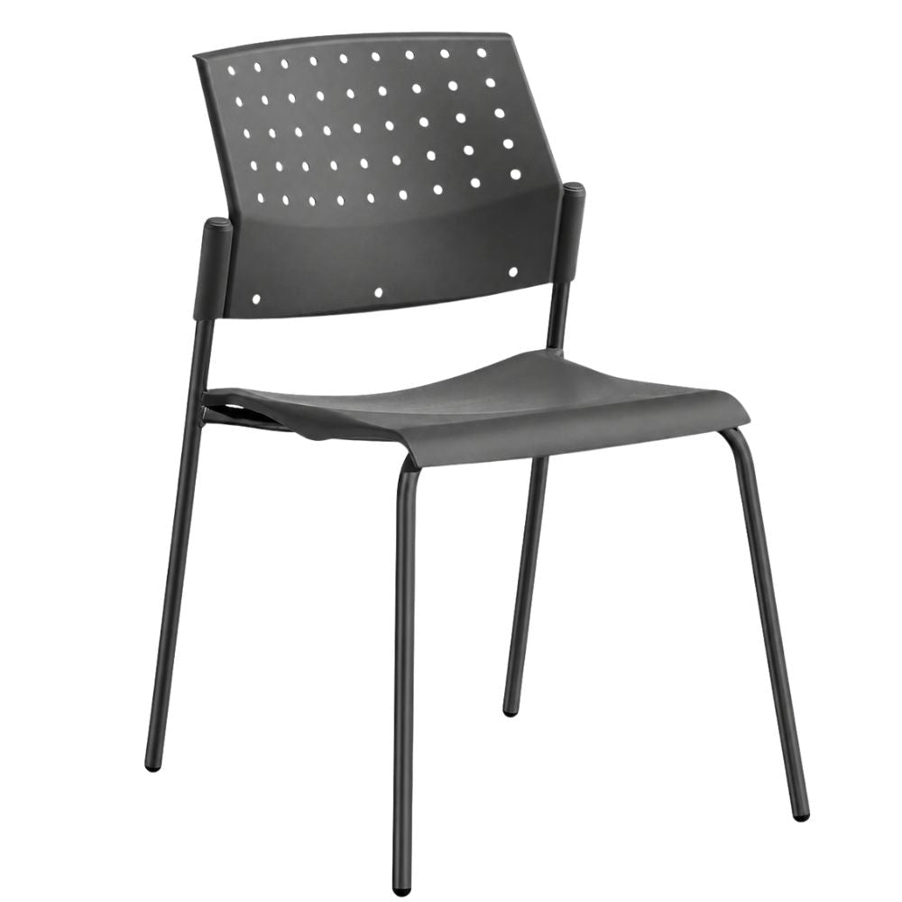 Silla de Oficina para Recepción - LABENZE ARETA 106-00250-ANT - Antracita - Patas Tubular Antracita - 106-00250-ANT - Labenze - NOGAL BEAT - Silla de Visita