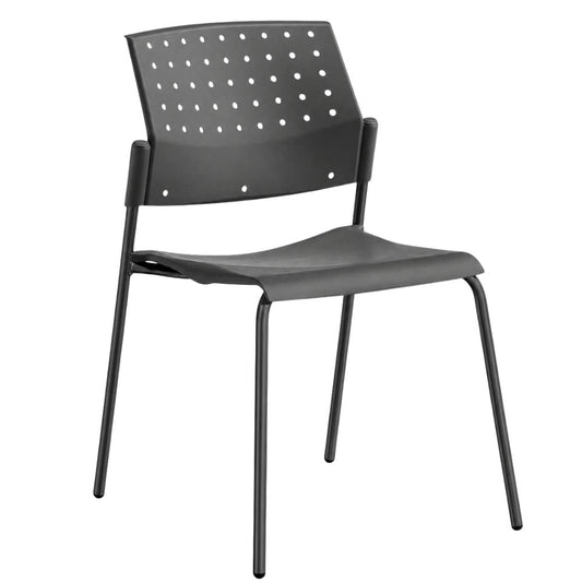 Silla de Oficina para Recepción - LABENZE ARETA 106-00250-ANT - Antracita - Patas Tubular Antracita - 106-00250-ANT - Labenze - NOGAL BEAT - Silla de Visita