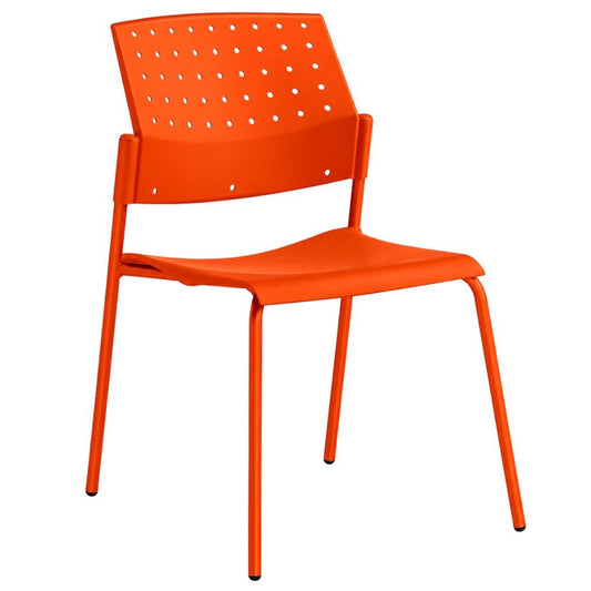 Silla de Oficina para Recepción - LABENZE ARETA 106-00260-NJA - Naranja - Patas Tubular Naranja - 106-00260-NJA - Labenze - NOGAL BEAT - Silla de Visita