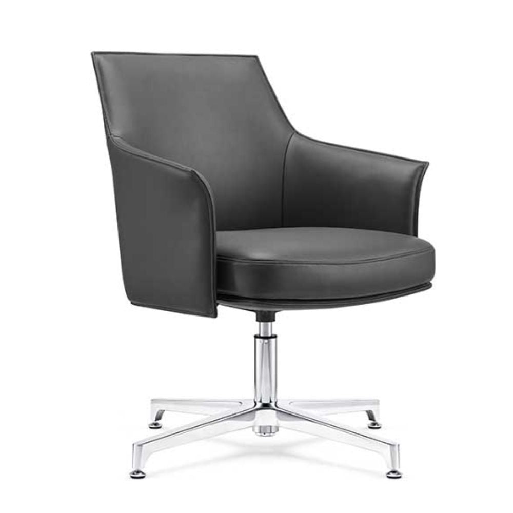 Silla De Oficina Para Visita - TECHNO DREAM - Varios Colores - Respaldo y Asiento Tapizado - DREAM VISITA Negro - Techno - NOGAL BEAT - Silla para oficina