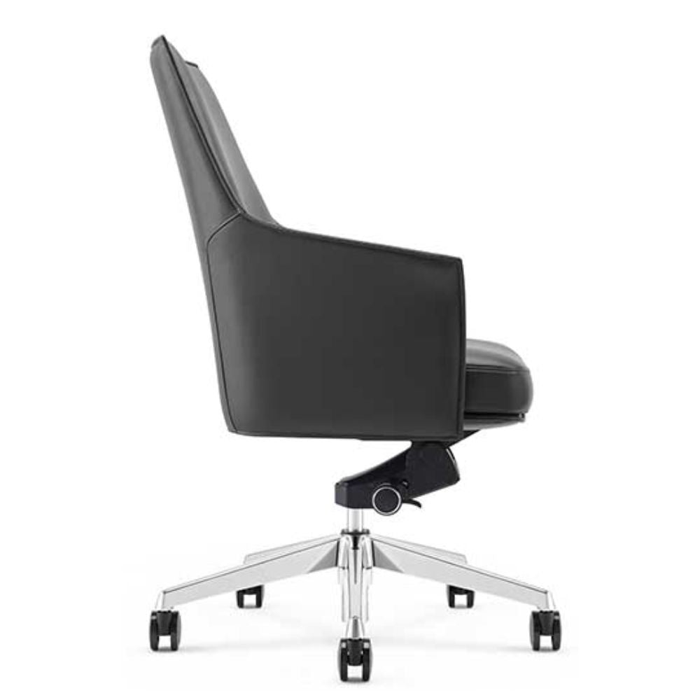 Silla De Oficina Secretarial Aluminio - TECHNO DREAM RESPALDO BAJO - Varios Colores - Respaldo y Asiento Tapizado - DREAM RESPALDO BAJO Taupe - Techno - NOGAL BEAT - Silla para oficina