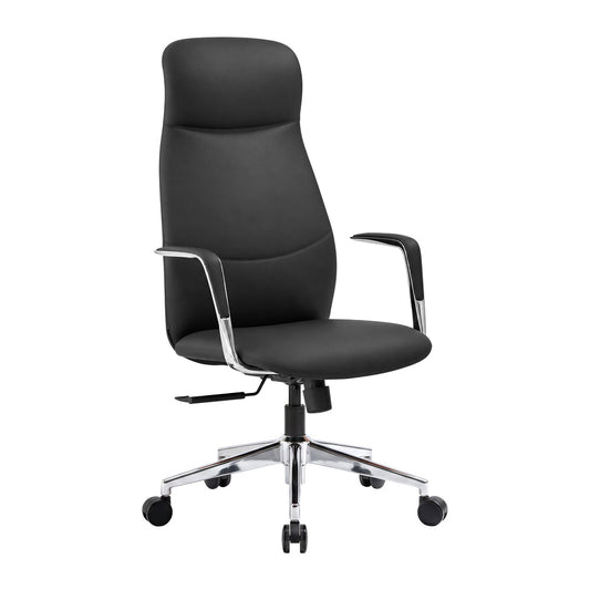 Silla de Oficina Secretarial para Consultorio - ZUO ROSALIND - Varios Colores - Asiento y Respaldo Tapizados en Piel - 111285 - Zuo - NOGAL BEAT - Silla Secretarial