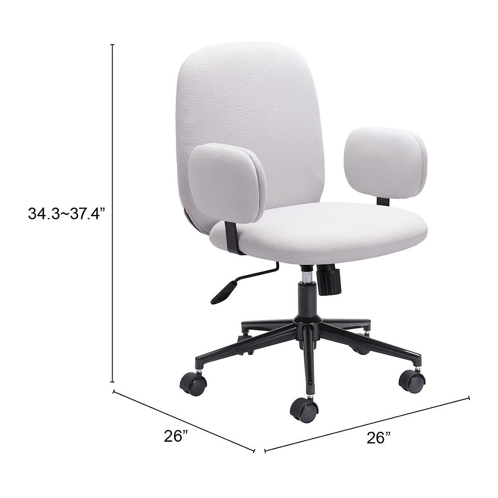 Silla de Oficina Secretarial para Coworking - ZUO LIONEL - Varios Colores - Asiento y Respaldo Tapizados - 109528 - Zuo - NOGAL BEAT - Silla Secretarial