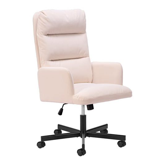 Silla de Oficina Secretarial para Recepción - ZUO SABLE - Varios Colores - Asiento y Respaldo Tapizados en Piel Sintética - 110908 - Zuo - NOGAL BEAT - Silla Secretarial