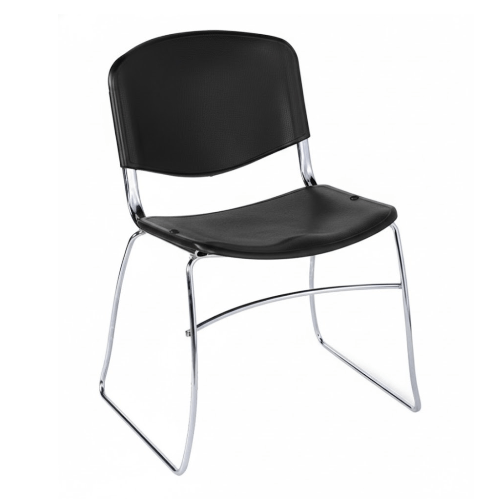 Silla de visita ALBAR A-145 CRL C con asiento y respaldo en polipropileno y estructura tubular cromada