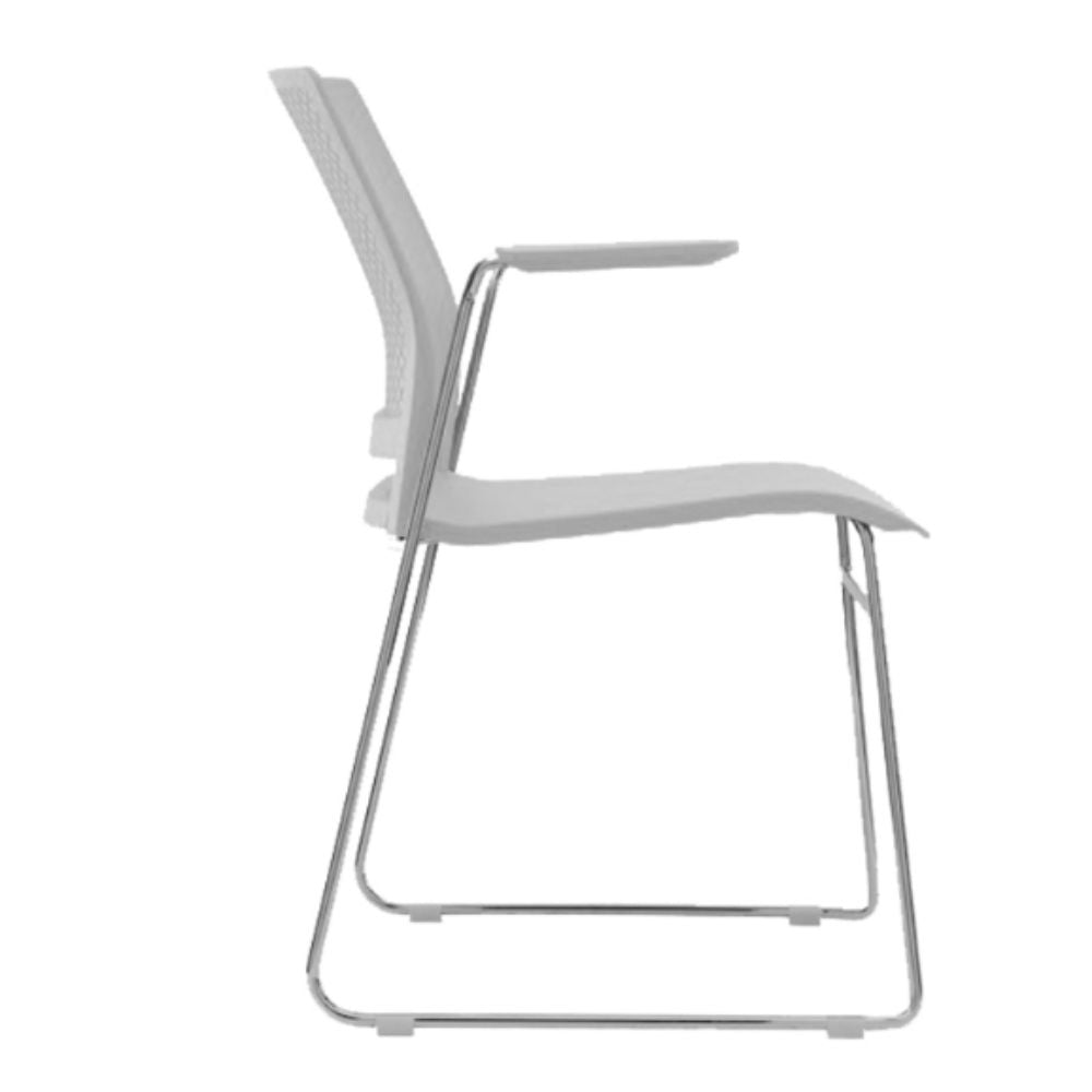 Silla De Oficina Visita - ALBAR A - 620 - Varios Colores - Asiento y Respaldo En polipropileno - A - 620 - ALBAR - NOGAL BEAT - Sillas de Oficina