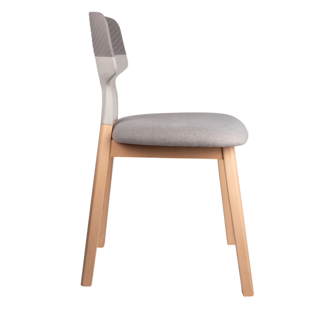 Silla de visita ergonómica OFFIHO BLACK SHINE OHV-80 gris con asiento tapizado y respaldo de poliuretano