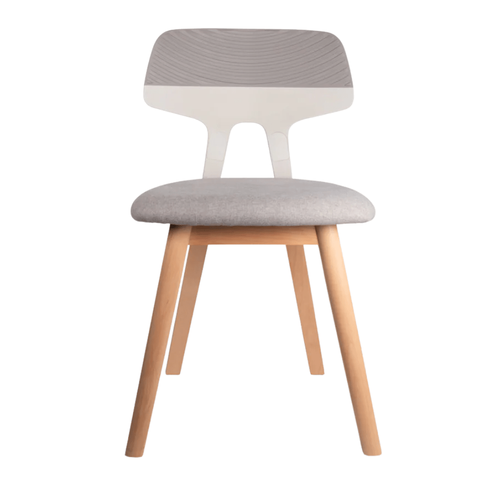 Silla de visita ergonómica OFFIHO BLACK SHINE OHV-80 gris con asiento tapizado y respaldo de poliuretano