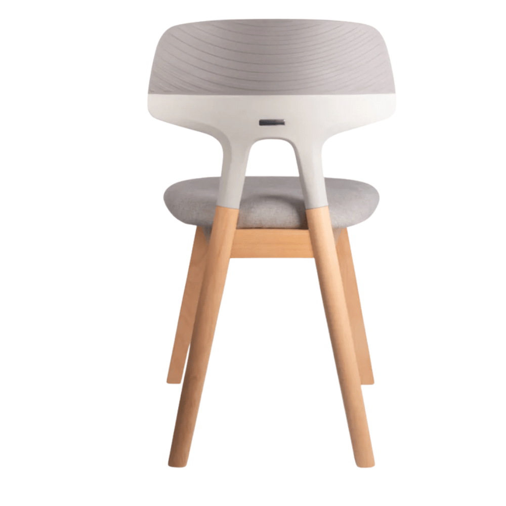 Silla de visita ergonómica OFFIHO BLACK SHINE OHV-80 gris con asiento tapizado y respaldo de poliuretano