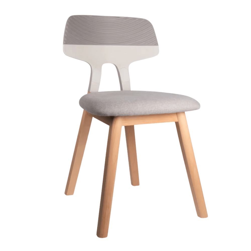 Silla de visita ergonómica OFFIHO BLACK SHINE OHV-80 gris con asiento tapizado y respaldo de poliuretano