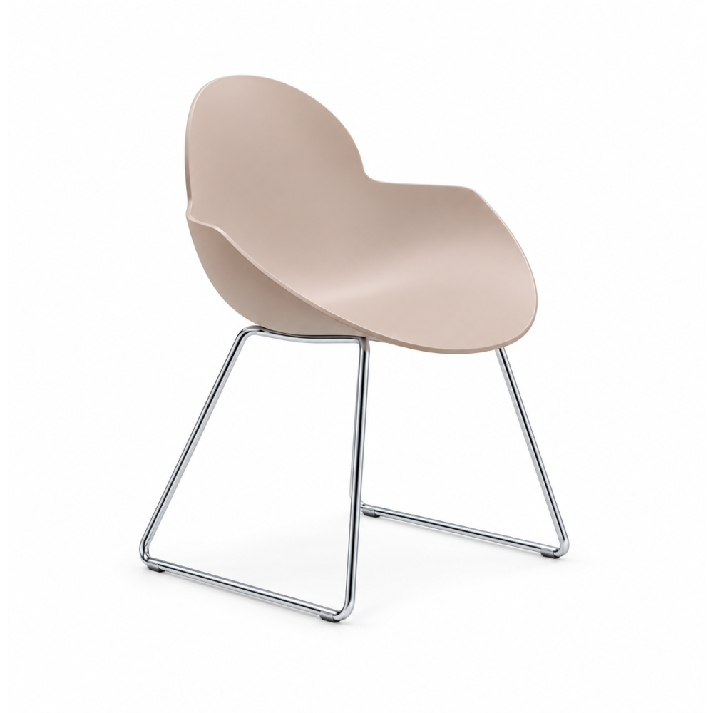 Silla de Oficina Visita - INFINITI COOKIE TRINEO - Varios Colores - Asiento y Respaldo en Polipropileno - Base Metálica Trineo