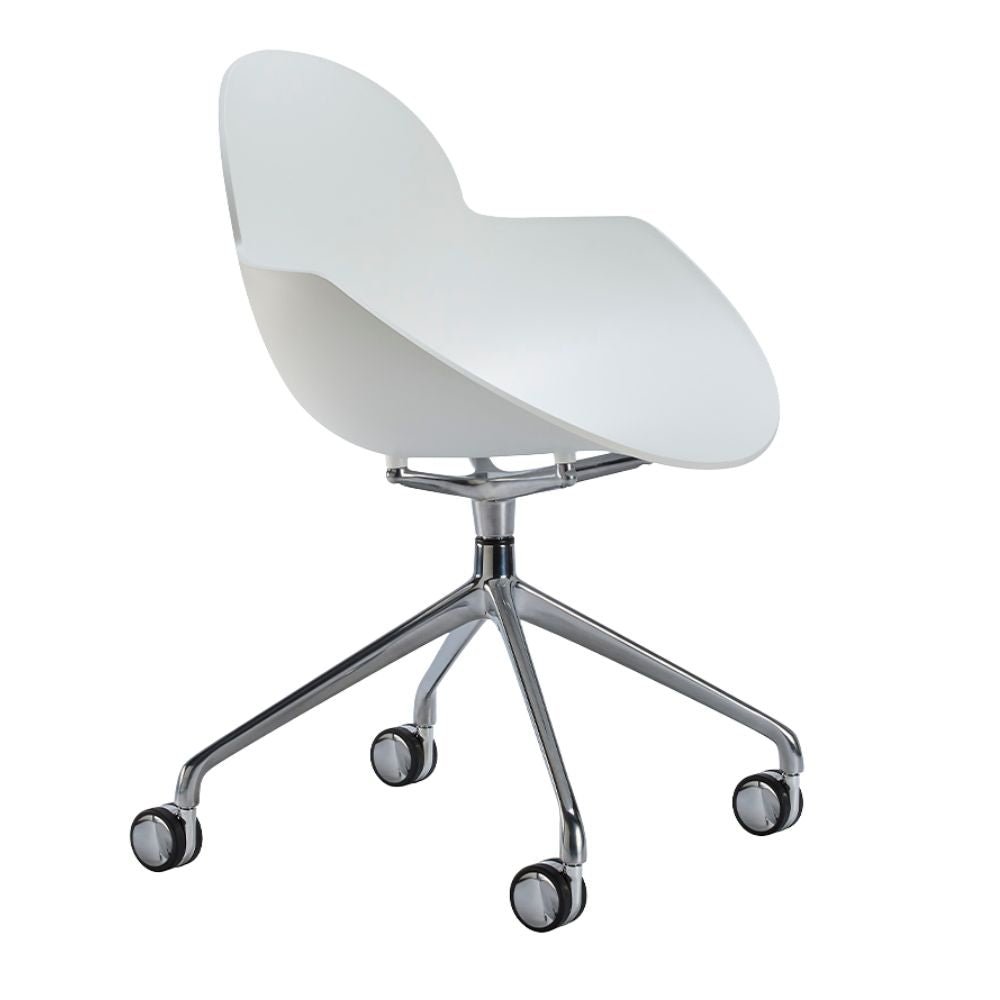 Silla de Oficina Visita - INFINITI COOKIE - Varios Colores - Asiento y Respaldo en Polipropileno - 112 - 2230RA - BCO - Infiniti - NOGAL BEAT - Sillas de Oficina