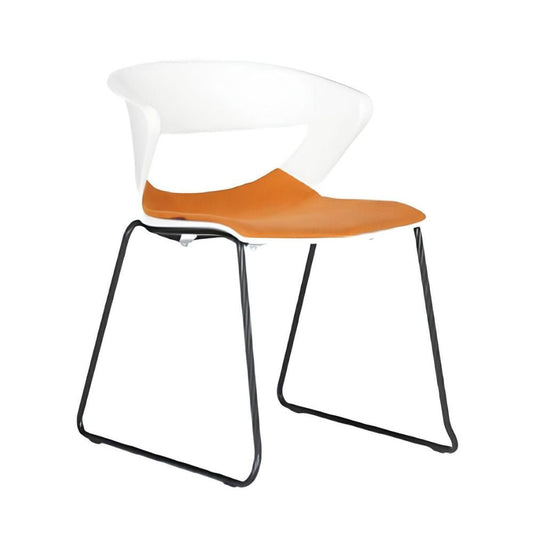 Silla De Oficina Visita Metal - BRATTI KICCA TRINEO - Varios Colores - Asiento y Respaldo Tapizado - KICCA TRINEO Asiento tapizado Addison G1 - Bratti - NOGAL BEAT - SIlla