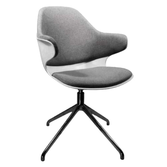 Silla de visita Nogal Beat MAP con asiento y respaldo tapizados sobre base spider de aluminio