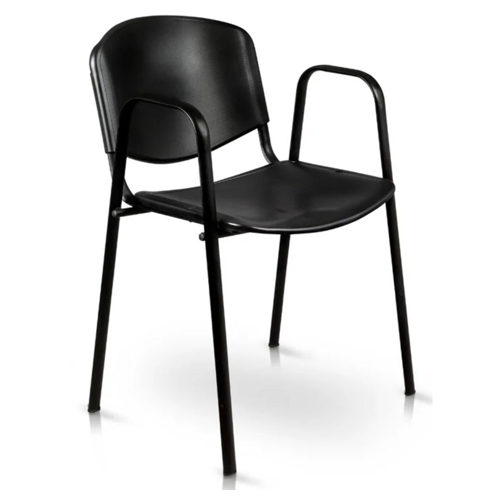 Silla de Oficina Visita - NOGAL BEAT NOVAISO CON BRAZOS - Varios Colores - Asiento y Respaldo en Polipropileno - Novaiso con brazos - MOBILIARIO EN MOVIMIENTO - NOGAL BEAT - Sillas de Oficina