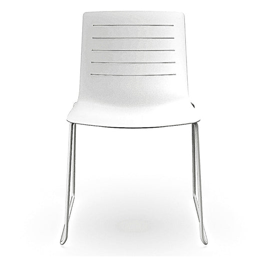 Silla de Oficina Visita - RESOL SKIN PATIN - Varios Colores - Asiento y Respaldo en Polipropileno - 03458 - Resol - NOGAL BEAT - Silla de Visita
