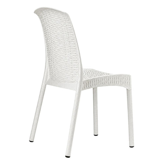 Silla Diseño Tejido - LABENZE OLIMPIA 155-08550 - Blanco - Estructura Aluminio Cubierta - 155-08550 - Labenze - NOGAL BEAT - Silla Comercial Interior