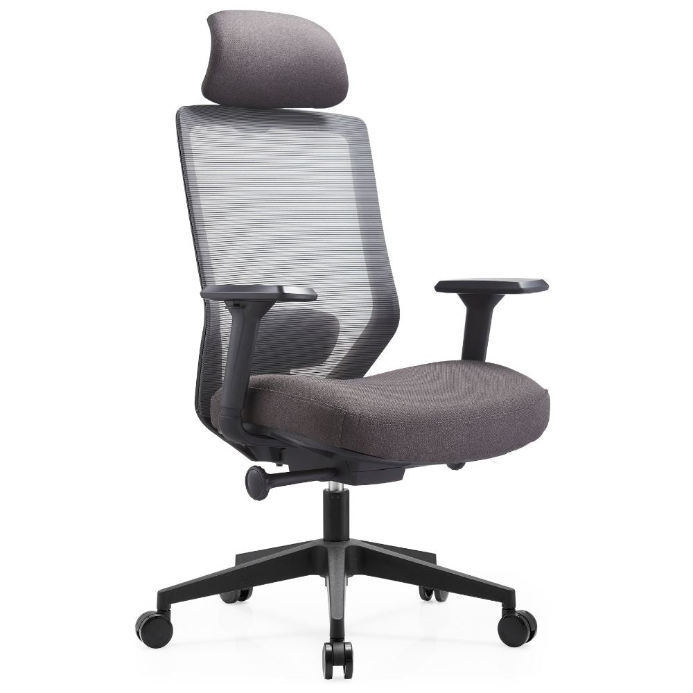 Silla ejecutiva GERSA MILU-A Nylon con respaldo en malla y base de nylon con rodajas.