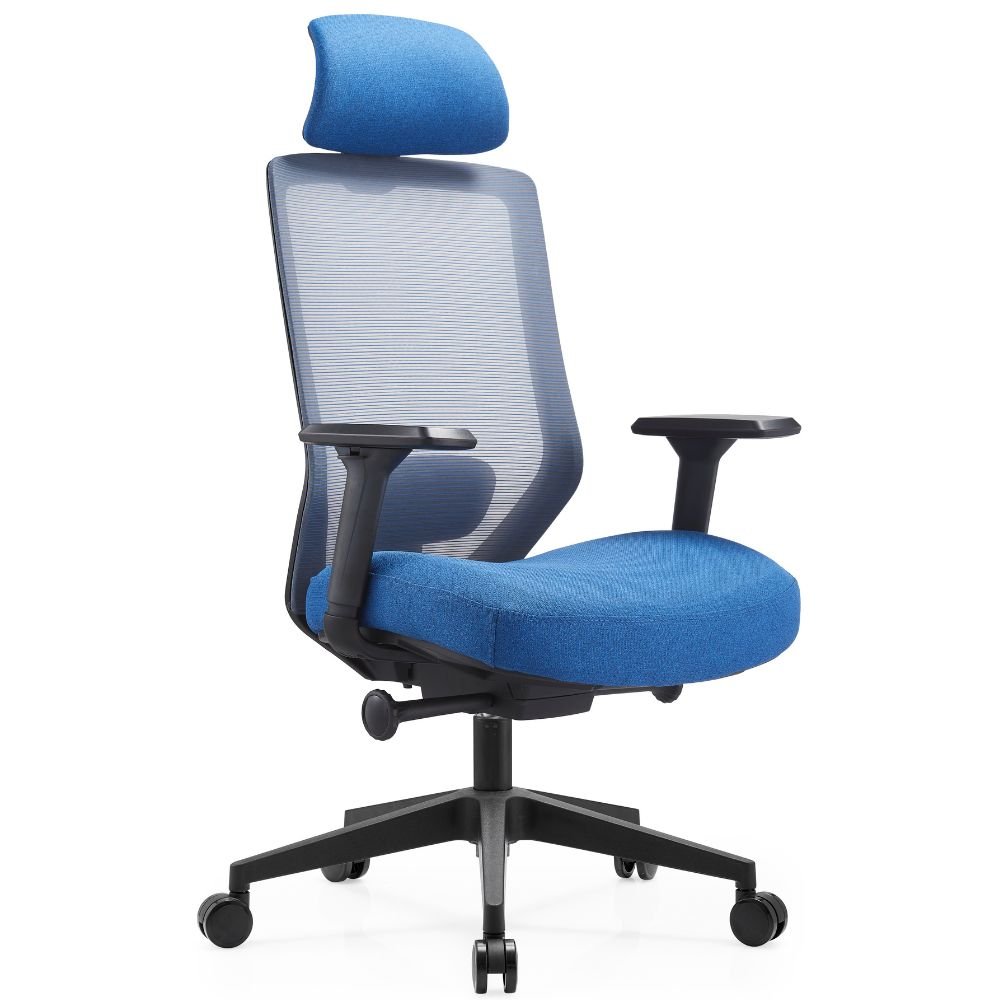 Silla ejecutiva GERSA MILU-A Nylon con respaldo en malla y base de nylon con rodajas.