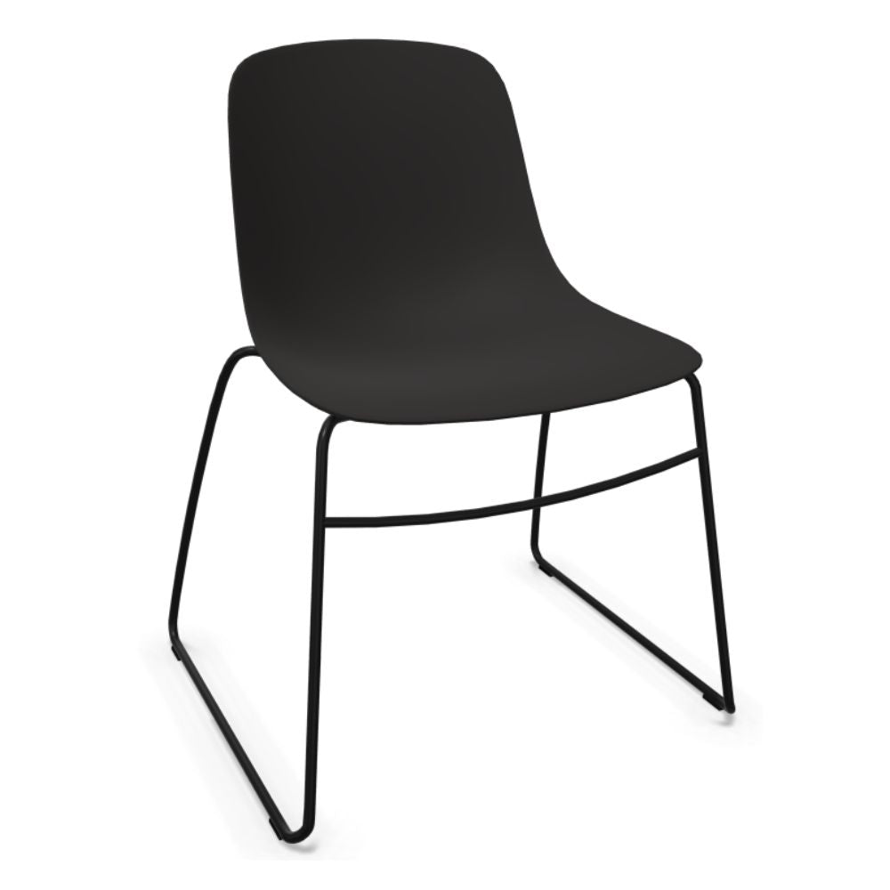 SILLA INFINITI PURE LOOP MONO | Silla | Trineo | Varios Colores | Carcasa Polipropileno | Interior Exterior - 110-5900S-NGO - Infiniti - NOGAL BEAT - Sillas