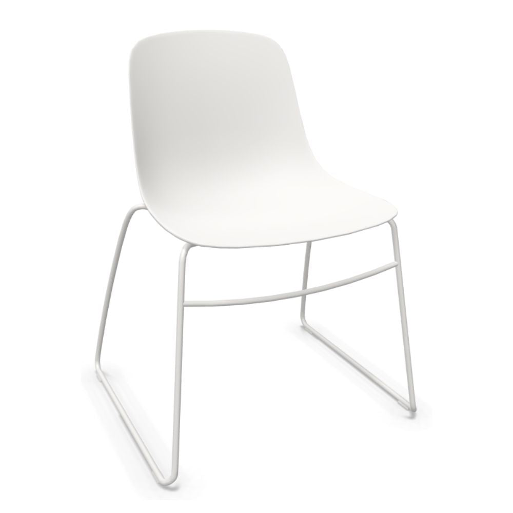 SILLA INFINITI PURE LOOP MONO | Silla | Trineo | Varios Colores | Carcasa Polipropileno | Interior Exterior - 110-5930S-BCO - Infiniti - NOGAL BEAT - Sillas